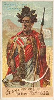 Trade Card Prints: Abyssinian Spear, from the Arms of All Nations series (N3) for Allen &amp