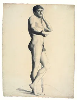 Legs Crossed Prints: Academic Male Nude, 1877. Creator: Georges-Pierre Seurat