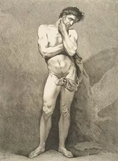 Carle Collection: An 'Academie': Standing Man, 1742-43. Creator: Carle van Loo