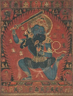 Buddhism Collection: Acala with Consort Vishvavajri, 1525-50. Creator: Unknown