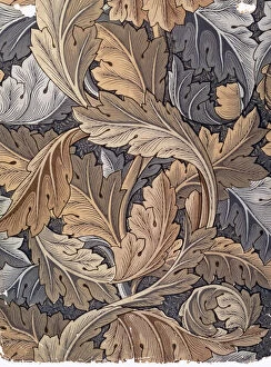 Leaf Collection: Acanthus, wallpaper designed by William Morris, 1875. Artist: William Morris