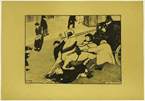 Vallotton Felix Prints: The Accident, 1893. Creator: Félix Vallotton