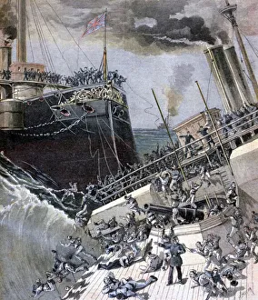 Collision Prints: An Accident Aboard the Victoria, 22 June 1893. Artist: Henri Meyer