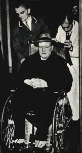 Wheelchair Prints: An Accident to Mr. Churchill, November 1931, (1945). Creator: Unknown