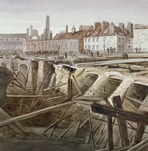Collapsed Collection: An accident near Coppice Row, Farringdon Street, City of London, 1862