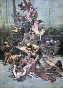 Rescue Party Gallery: An Accident in Santander, Divers Looking for the Bodies of the Victims, 1893