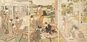 Brothel Gallery: The Four Accomplishments (Kinkishoga), ca. 1788-90. Creator: Kitagawa Utamaro