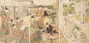 Brothel Prints: The Four Accomplishments (Kinkishoga), ca. 1788-90. Creator: Kitagawa Utamaro