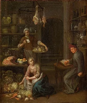 Kitchen Maid Prints: Accounting for the Purchases in the Kitchen, 1637-1702. Creator: Gerrit Lundens