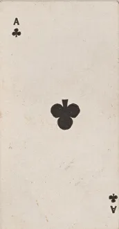 Sons And Company Prints: Ace of Clubs (black), from the Playing Cards series (N84) for Duke brand cigarettes, 1888