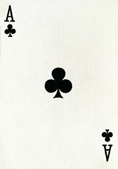 Deck Of Cards Collection: Ace of Clubs from a deck of Goodall & Son Ltd. playing cards, c1940
