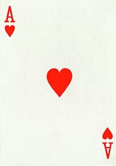 Gambling Collection: Ace of Hearts from a deck of Goodall & Son Ltd. playing cards, c1940