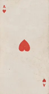 Ace of Hearts (red), from the Playing Cards series (N84) for Duke brand cigarettes, 1888