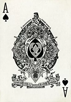 Ace of Spades from a deck of Goodall & Son Ltd. playing cards, c1940