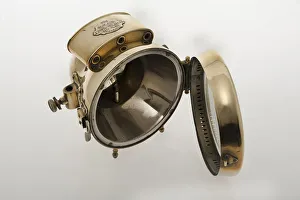 Acetylene gas headlamp from 1904 Daimler. Creator: Unknown