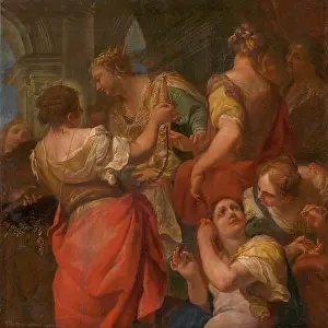 Co Operation Prints: Achilles and the Daughters of King Lycomedes, 1670-1700. Creator: Antonio Molinari