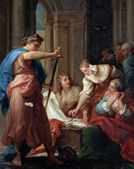 Batoni Pompeo Prints: Achilles and the daughters of Lycomedes, c1760s. Creator: Pompeo Batoni