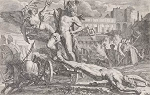 Dead Body Collection: Achilles dragging the body of Hector around the walls of Troy, 1648-50