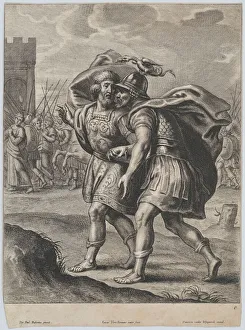Trojans Prints: Achilles and Priam, in conversation outside of Troy