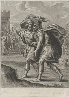 Achilles and Priam, in conversation outside of Troy, ca. 1644-66. Creator: Lucas Vorsterman II