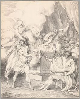 Mythological Collection: Achilles Restrained by Athena in Agamemnons Tent, from Iliad, Book I, 1765 / 66