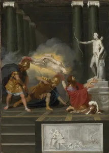 Vulnerability Prints: Achilles wounded in the Heel, 17th century. Creator: Bertholet Flemal