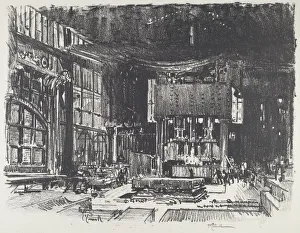 Munitions Industry Gallery: The Acolytes Preparing the Altar of the War God, 1916. Creator: Joseph Pennell