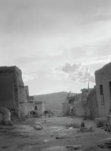 Mud Brick Prints: Acoma, New Mexico area views, between 1899 and 1928. Creator: Arnold Genthe