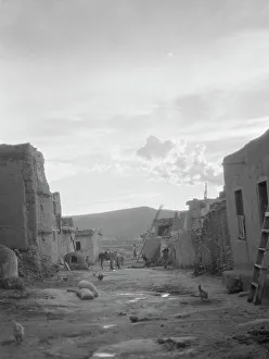 Mud Brick Prints: Acoma, New Mexico area views, between 1899 and 1928. Creator: Arnold Genthe