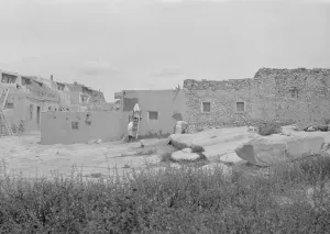 Mud Brick Prints: Acoma, New Mexico area views, between 1899 and 1928. Creator: Arnold Genthe