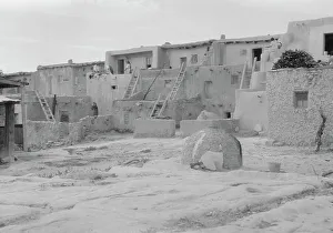 Mud Brick Prints: Acoma, New Mexico area views, between 1899 and 1928. Creator: Arnold Genthe