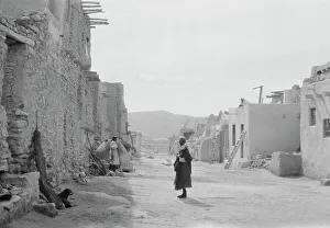 Mud Brick Prints: Acoma, New Mexico area views, between 1899 and 1928. Creator: Arnold Genthe