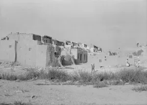 Mud Brick Prints: Acoma, New Mexico area views, between 1899 and 1928. Creator: Arnold Genthe