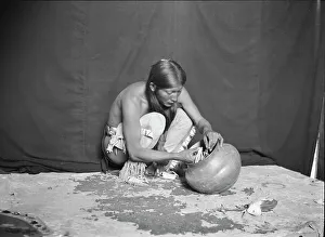 Making Prints: Acoma, New Mexico area views, between 1899 and 1928. Creator: Arnold Genthe