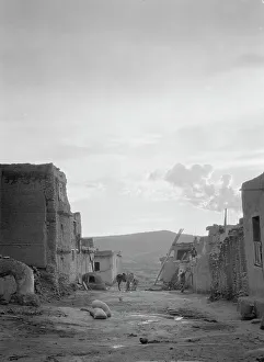 Mud Brick Prints: Acoma, New Mexico area views, between 1899 and 1928. Creator: Arnold Genthe