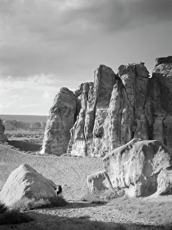 Pueblo Indian Prints: Acoma, New Mexico area views, between 1899 and 1928. Creator: Arnold Genthe