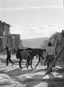 Mud Brick Prints: Acoma, New Mexico area views, between 1899 and 1928. Creator: Arnold Genthe