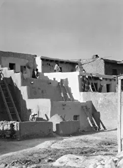Pueblo Indian Prints: Acoma, New Mexico area views, between 1899 and 1928. Creator: Arnold Genthe