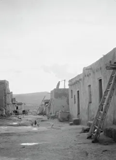 Mud Brick Prints: Acoma, New Mexico area views, between 1899 and 1928. Creator: Arnold Genthe