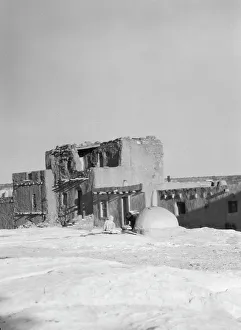 Mud Brick Prints: Acoma, New Mexico area views, between 1899 and 1928. Creator: Arnold Genthe