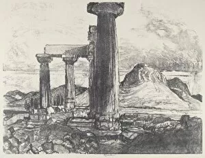 Corinth Gallery: Acro, Corinth from Corinth, 1913. Creator: Joseph Pennell