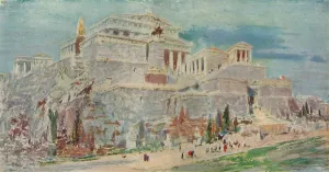 William Walcot Prints: The Acropolis, Athens, after the Roman Restoration, c1923. Artist: William Walcot