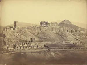 Athenian Prints: Acropolis, general view from the Hill of Philopappus