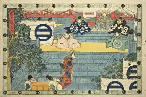 Staircase Gallery: Act 1 (Daijo), from the series 'The Revenge of the Loyal Retainers (Chushingura)', c. 1834/39
