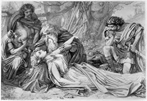 Griefstricken Gallery: Act 5 Scene 3 from King Lear by William Shakespeare, 19th century