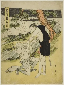 Grabbing Prints: Act Five: Yamazaki Highway from the play Chushingura (Treasury of the Forty-seven... c)