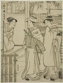 Katsukawa Shunei Prints: Act Nine: Yuranosukes House in Yamashina from the play Chushingura (Treasury)