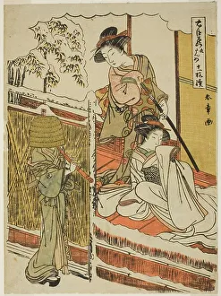 Pipe Player Prints: Act Nine: Yuranosuke's House in Yamashina from the play Chushingura (Treasury)