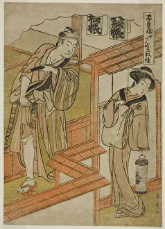 Treasury Of Loyal Retainers Prints: Act Ten: The Amakawaya from the play Chushingura (Treasury of Loyal Retainers)