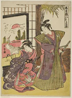 Act Two: The House of Kakogawa Honzo from the play Chushingura (Treasury of Loyal... Japan, c1779/8 Creator: Shunsho)